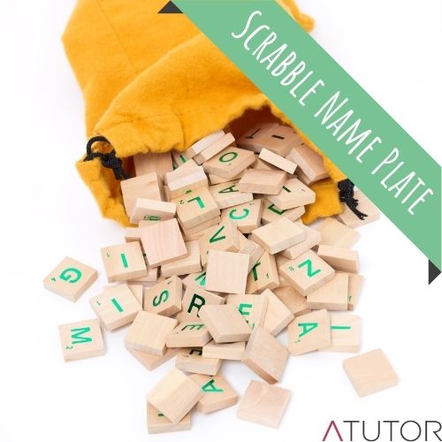 DIY Scrabble Name Plate