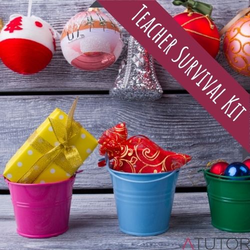DIY Teacher Survival Kit in Metal Buckets