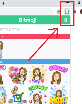 Bitmoji Google Chrome extension