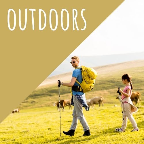 kid and father outdoors