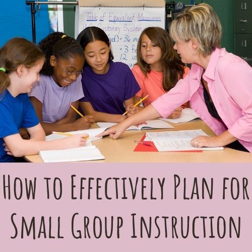 plan a small group instruction