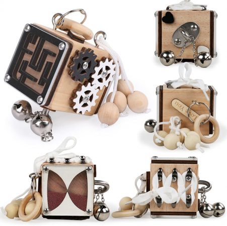 wooden busy cube